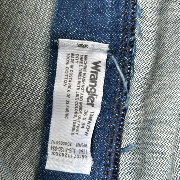 Wrangler NWT Original Fit Jeans Classic Denim 36/34 - Picture 9 of 9